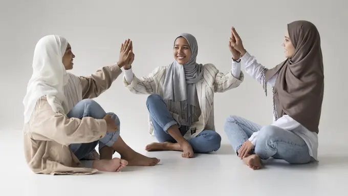 Ilustrasi silaturahmi, muslimah, Islami