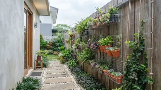 Ide Taman Mini di Samping Rumah untuk Lahan Selebar Satu Meter