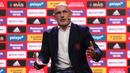 Luis de la Fuente begitu optimis dengan penunjukan dirinya sebagai pelatih kepala Timnas Senior Spanyol. Kini ia lebih bebas untuk memilih pemain dalam skuadnya tanpa dibatasi oleh batasan umur seperti saat ia menangani Timnas Spanyol di level yunior. (AFP/Thomas Coex)