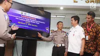 Peluncuran aplikasi dan web Informasi data dan pajak kendaraan di Samsat DKI Polda Metro Jaya, Jakarta, Rabu (21/6). (Liputan6.com/Angga Yuniar)