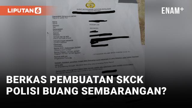 Berkas Pembuatan SKCK Disebut Dibuang Sembarangan Oleh Kantor Polisi, Warganet Risih