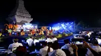 Suasana pembukaan Banyuwangi Festival oleh Menparekraf Sandiaga Uno melalui virtual. Foto (Istimewa)