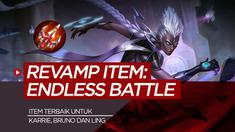 Berita motion grafis Endless Battle, item terbaik untuk Karrie, Bruno dan Ling setelah di revamp.