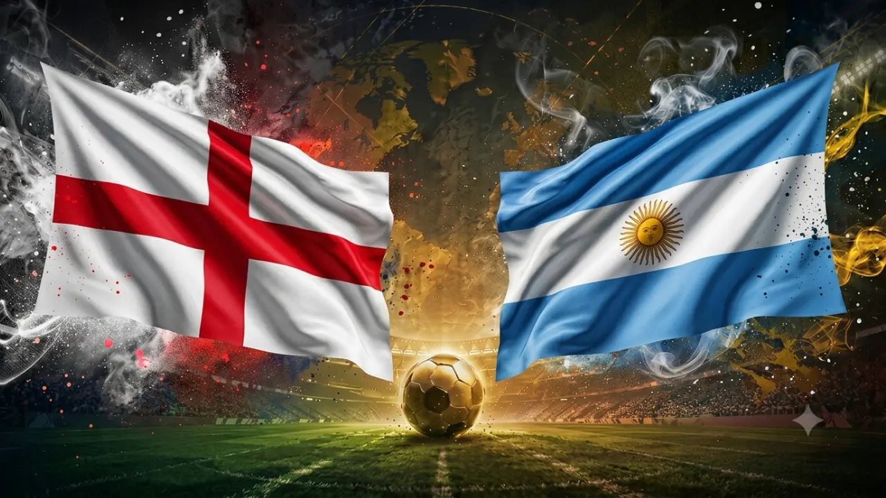 Ilustrasi Inggris Vs Argentina
