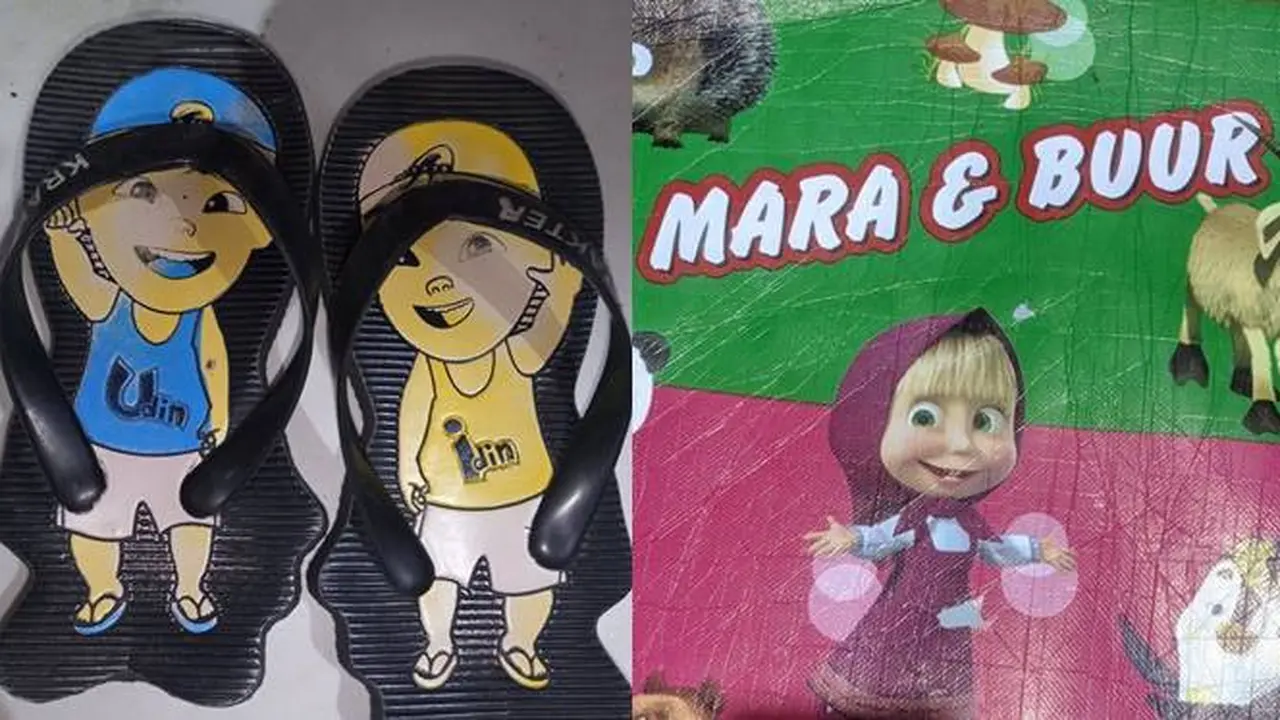 8 Potret Nama Karakter Kartun Typo di Sandal Hingga Tas Ini Bikin Geleng Kepala