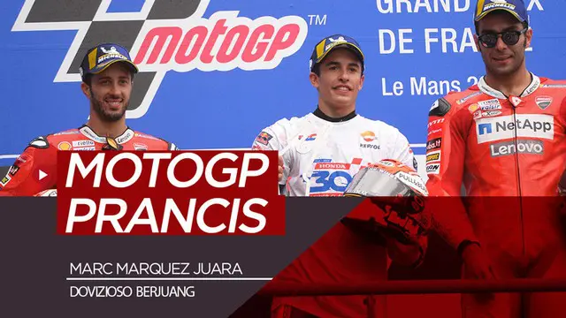 VIDEO: Marquez Juara, Dovizioso Berjuang untuk Posisi Kedua
