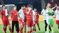 Penyelesaian akhir Timnas Indonesia masih belum maksimal hingga memasuki menit akhir. Tampak dalam foto, ekspresi penyerang Timnas Indonesia, Ole Romeny (tengah) usai laga final FIFA Series 2026 melawan Bulgaria di Stadion Utama Gelora Bung Karno (SUGBK), Jakarta, Senin (30/3/2026) malam WIB. (Bola.com/M. Iqbal Ichsan)