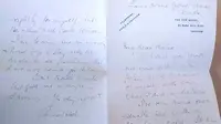 Surat berusia 105 tahun ini dikirimkan oleh Christabel Mennell ke temannya Katie Marsh&nbsp;di Crystal Palace, selatan London, Inggris. (Dok.&nbsp;Finlay Glen)