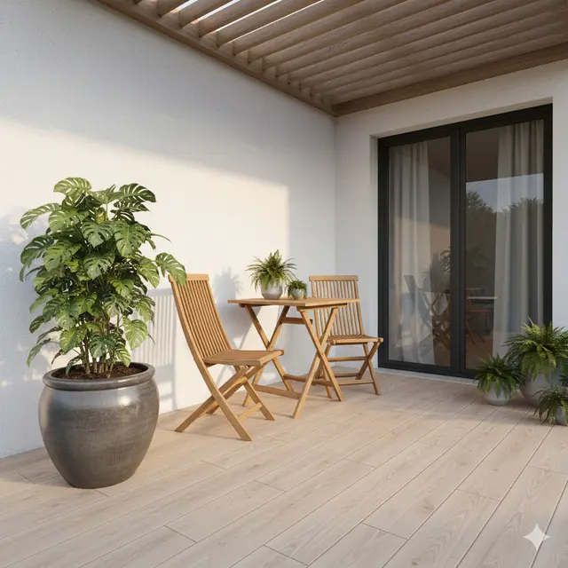Inspirasi Teras Kecil Fungsional di Rumah Gaya Minimalis. Gemini