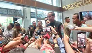 Presiden Joko Widodo (Jokowi) di sela acara IIGCE 2024 di JCC Senayan, Jakarta, Rabu (18/9/2024). (Maulandy/Liputan6.com)