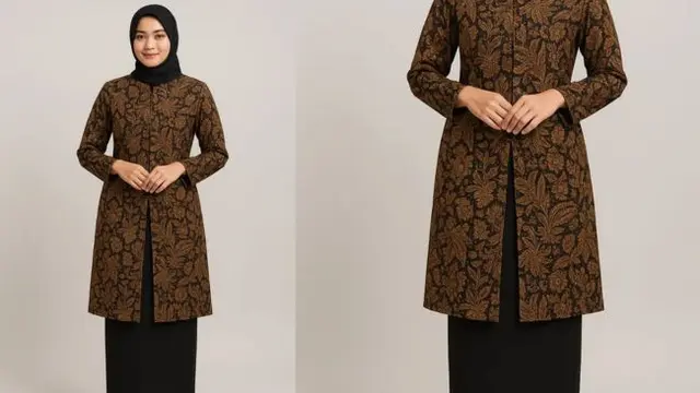 rekomendasi padu padan bawahan untuk tunik batik belah panjang
