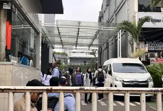 Suasana di depan gerbang kantor BGN pagi ini Rabu (3/6/2026). (Liputan6.com/ Winda Nelfira)