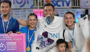 Empat pertandingan digelar dalam babak final Turnamen Olahraga Selebriti Indonesia (TOSI) 4 di GOR Universitas Negeri Jakarta (UNJ), Jakarta Timur, pada Minggu (9/11/2025). (Bola.com/Dok.Instagram SCTV).