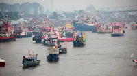 Suasana Karnaval Khatulistiwa di Pontianak, Kalimantan Barat. (Liputan6.com/Faizal Fanani)