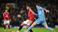 Momen Manchester United (MU) kalah 2-3 dari Nottingham Forest di ajang Liga Inggris 2024/2025. (Oli SCARFF / AFP)