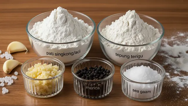 Bahan-bahan Cilok Empuk Takaran Gelas