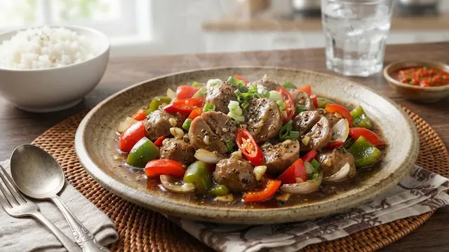 Resep Tumis Bakso Sapi Lada Hitam