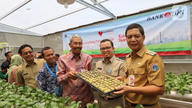 Bank DKI Memfasilitasi Kebun Hidroponik dalam Program CSR