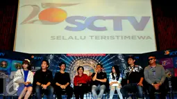 Suasana konferensi pers HUT SCTV ke 25 di SCTV Tower, Jakarta, Senin (10/8/2015). SCTV akan menayangkan acara HUT ke 25 mereka selama 25 jam non stop. (Liputan6.com/Panji Diksana)
