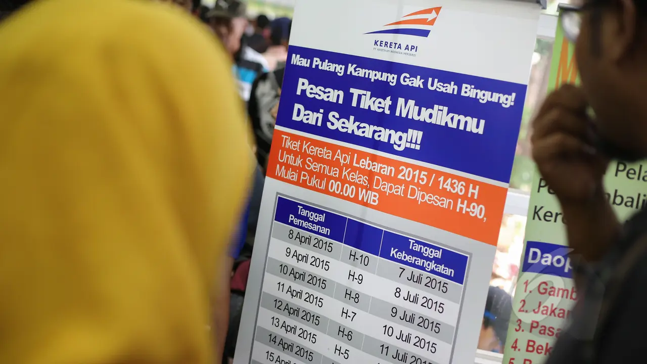 Tiket Kereta Lebaran 2015 Mulai Bisa Dipesan
