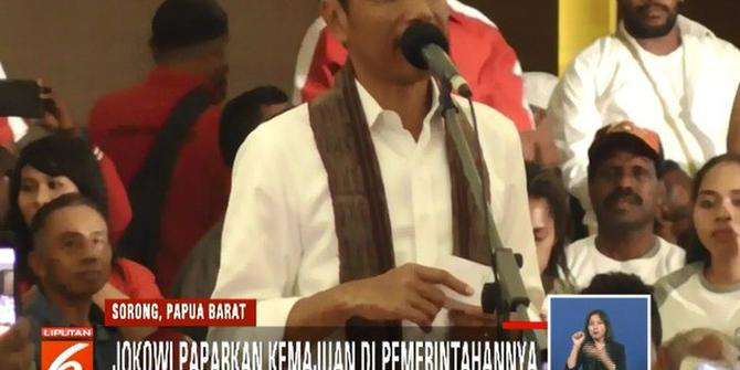 Saat Jokowi Disapa Ribuan Pendukungnya di Papua Barat