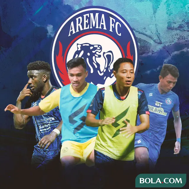 Arema FC - Abel Camara, Arkhan Fikri, Evan Dimas, Dedik Setiawan