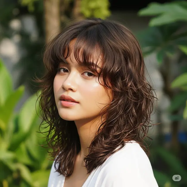 Model Rambut Pendek Curly Wanita. Foto: Gemini