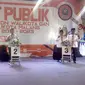 Tiga peserta Pilkada Kota Malang saat debat publik tahap pertama (Liputan6.com/Zainul Arifin)