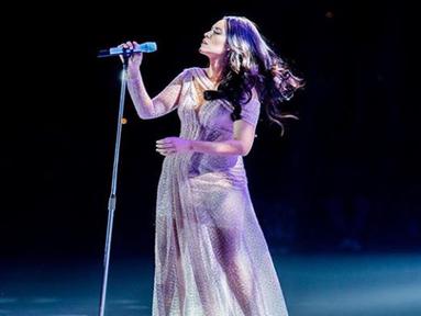 Pelantun lagu ‘Kali Kedua’ ini sering menggunakan dress panjang dengan tatanan rambut yang terurai. (Liputan6.com/IG/@raisa6690)