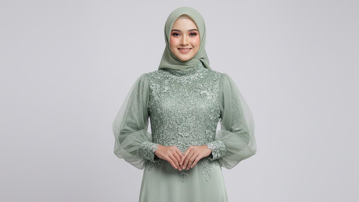 Tips Merawat Gamis Brokat Islami Warna Sage agar Tetap Awet dan Tidak Kusam