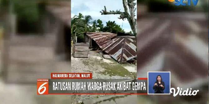 Ratusan Rumah Warga Rusak Akibat Gempa Halmahera Selatan