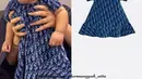 Kenakan dress dengan logo Dior, seri Baby A-Line Dress blue Dior oblique velvet jacquard seharga Rp 7.696.000.