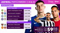 Jadwal Lengkap Liga Inggris Pekan ke-7,8 dan 25 Live Vidio, 5 sampai 6 April 2023