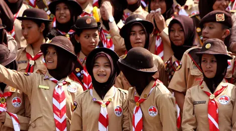 Untuk kalinya secara lambang digunakan resmi pertama pramuka indonesia gerakan kapan Arti Lambang