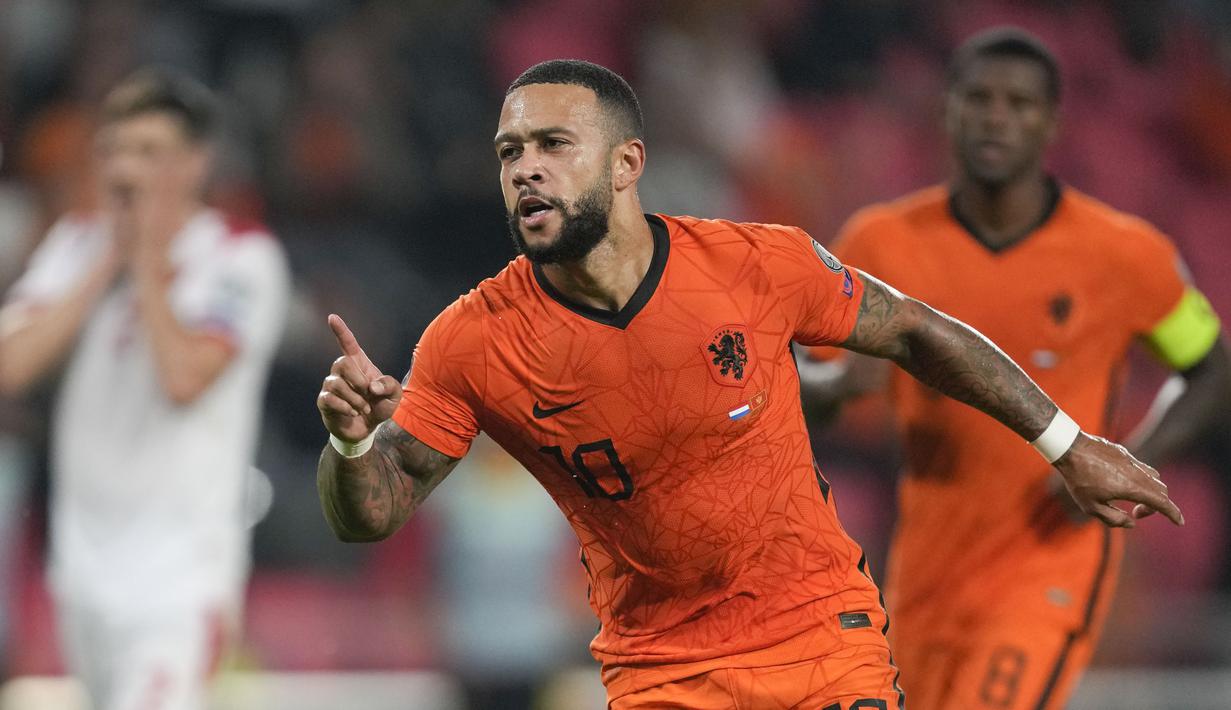 Bermain di Philips Stadion, Minggu (5/9/2021), Belanda menang empat gol tanpa balas. (Foto: AP/Peter Dejong)
