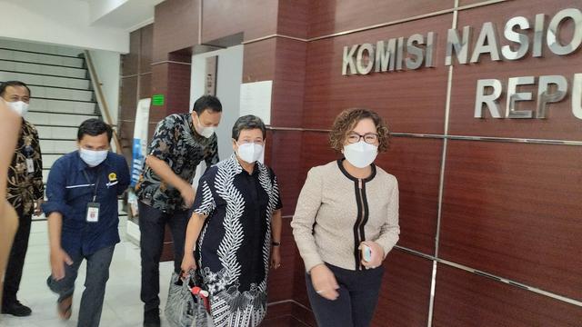 Direktur Program Indosiar Harsiwi Achmad mendatangi Komnas HAM di Jalan Latuhari, Menteng, Jakarta Pusat, Jumat (21/10/2022).