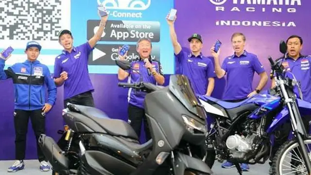 Gandeng Valentino Rossi dan Maverick Vinales, Yamaha Akhirnya Launching Aplikasi Y-Connect