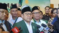 Ketua Umum Partai Kebangkitan Bangsa atau Ketum PKB Muhaimin Iskandar alias Cak Imin mengungkapkan alasan Presiden terpilih Prabowo Subianto batal hadir ke acara Muktamar PKB. (Merdeka.com)