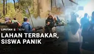 Lahan Terbakar, Siswa Panik