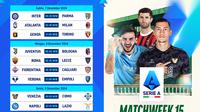 Jadwal pertandingan Liga Italis 2024/25 pada matchweek ke 15 pekan ini di Vidio. (sum. doc. vidio.com)