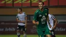 Penyerang Persebaya, Jose Wilkson Teixeira merayakan gol pertama timnya saat melawan Persikabo 1973 dalam laga pekan kedua BRI Liga 1 2021/2022 di Stadion Wibawa Mukti, Cikarang, Sabtu (11/09/2021). Persebaya menang 3-1. (Foto: Bola.com/Bagaskara Lazuardi)