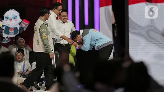 Momen Akhir Pelaksanaan Debat Keempat Capres-Cawapres Pemilu 2024