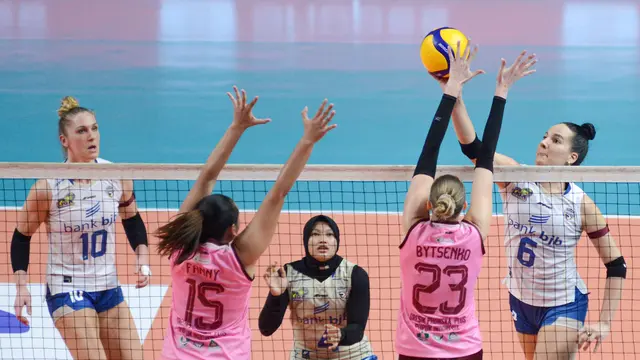 Pemain Bandung bjb Tandamata saat melawan GPP di Proliga 2026