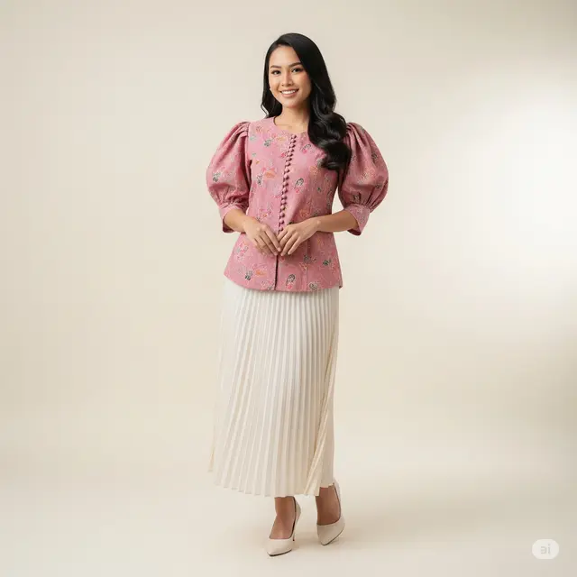 8 Baju Batik Lengan Puff untuk Acara Formal: Style Elegan dan Profesional