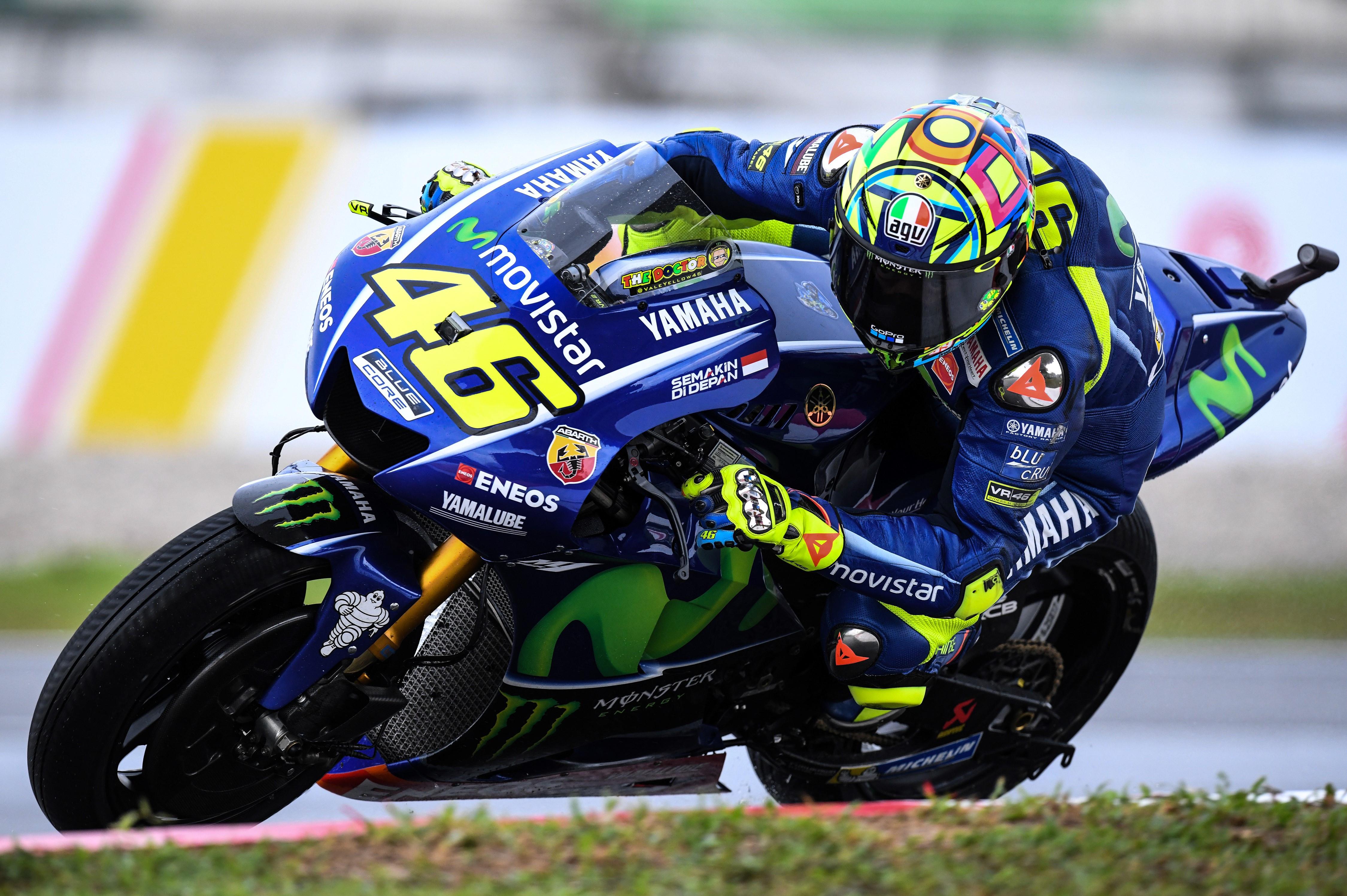 Pembalap Movistar Yamaha Valentino Rossi. (MOHD RASFAN / AFP)