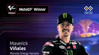Pembalap Monster Energy Yamaha, Maverick Vinales, memenangi MotoGP Virtual Race Jilid III di Sirkuit Jerez, Spanyol, Minggu (3/5/2020). (Twitter/MotoGP)