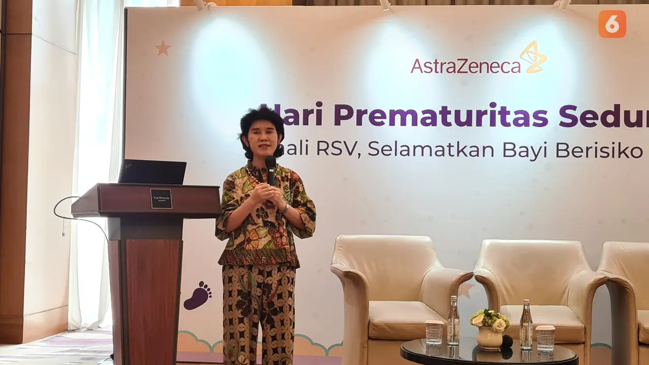 Prof. Dr. dr. Rinawati Rohsiswatmo, Sp.A, Subsp. Neo. dalam sesi edukasi bersama AstraZeneca Indonesia bertajuk “Kenali RSV, Selamatkan Bayi Berisiko Tinggi,” Jakarta Selatan, Kamis (20/11/2025).