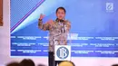 Menkominfo Rudiantara memberi sambutan dalam launching acara Gerbang Pembayaran Nasional (GPN) di Gedung BI, Jakarta, Senin (4/12). GPN bisa menekan biaya investasi dan infrastruktur bagi perbankan karena dapat dipakai bersama. (Liputan6.com/Angga Yuniar)