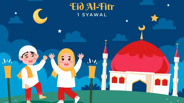 Ilustrasi Idulfitri, lebaran