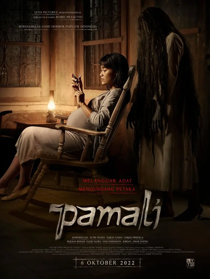 Poster Pamali, film Indonesia bergenre horor rilis 6 Oktober 2022 (Foto: Instagram @pamalimovie)